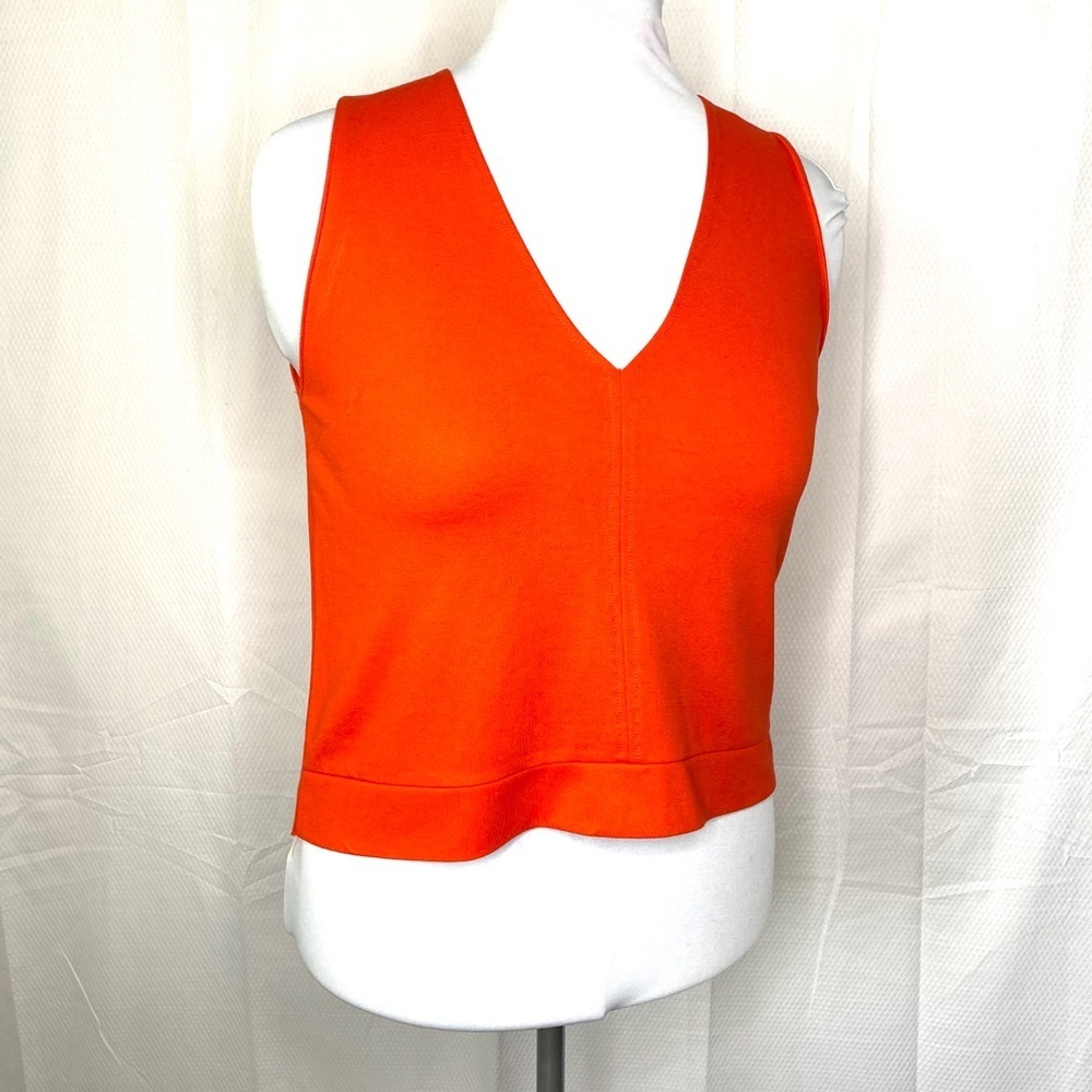 Zara Sleeveless Top Orange Small Minimalist - Picture 7 of 10